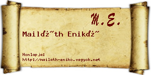 Mailáth Enikő névjegykártya
